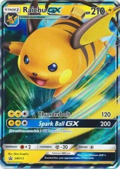 POKEMON SM213 - Hidden Fates Promo - Raichu GX