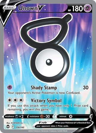 POKEMON 176/195 Unown V - Rare Ultra
