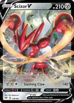 POKEMON 118/189 Scizor V - Rare Holo V