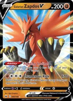 POKEMON 080/198 Galarian Zapdos V - Rare Holo V